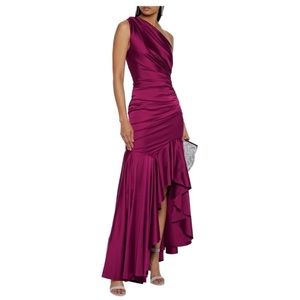 Plum Satin Gown